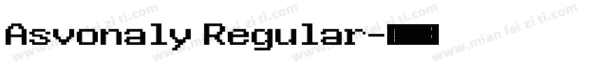 Asvonaly Regular字体转换